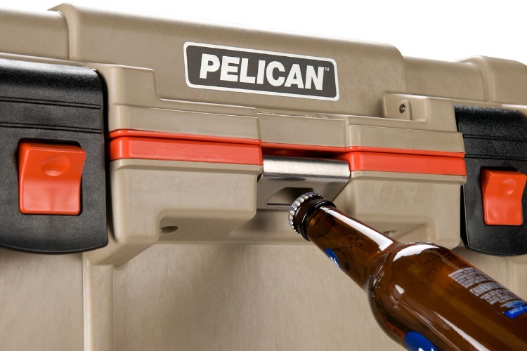 Холодильник Elite Cooler бежевый/оранжевый Pelican 70QT