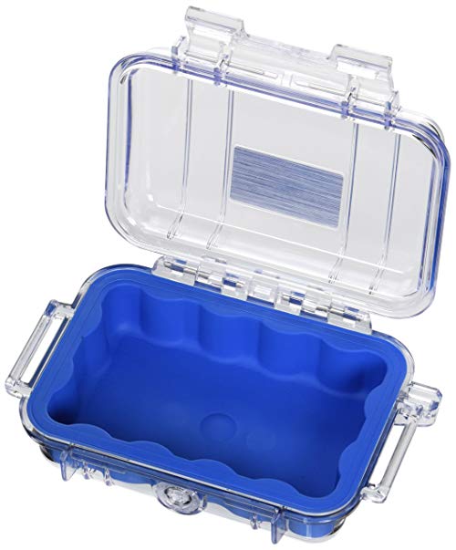 Кейс Pelican 1010 Micro Case прозрачный с голубым вкладышем 1010-026-100E