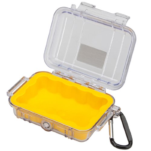 Кейс Pelican 1010 Micro Case прозрачный с желтым вкладышем 1010-027-100E