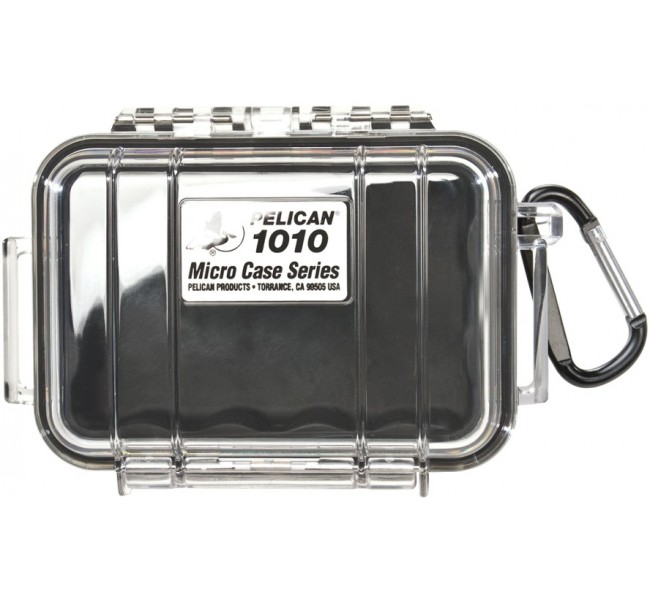 Защитный кейс Peli Micro 1010 прозрачный с черным вкладышем 1010-025-100E
